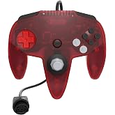 Hyperkin Captain+ Wired Hall Effect Controller for N64/ M64 | Wired Gamepad for Nintendo 64/ M64 with Classic Retro Layout, 10 ft Cable, Memory &amp; Rumble Support - Red