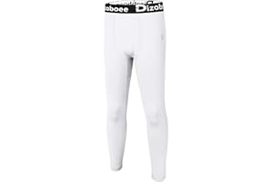 Dizoboee Boys Compression Pants Leggings Tights for Sports Youth Kids Athletic Basketball Base Layer
