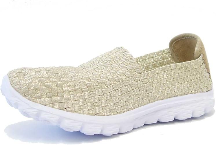 Amazon ゴムゴム 5611 レディース ゴムメッシュスリッポン シャンパンゴールド M 23cm スニーカー