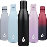 BJPKPK 25oz Insulated Stainless Steel Water Bottles Reusable Metal Travel Sports Water Bottle Keep Cold and Hot,Midnight Black