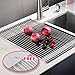 EMBATHER Silicone Wrapped Roll Up Dish Drying Rack (20.8