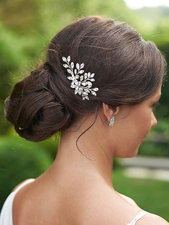 Gold Unicra Wedding Crystal Flower Hair Pins Decorative Wedding