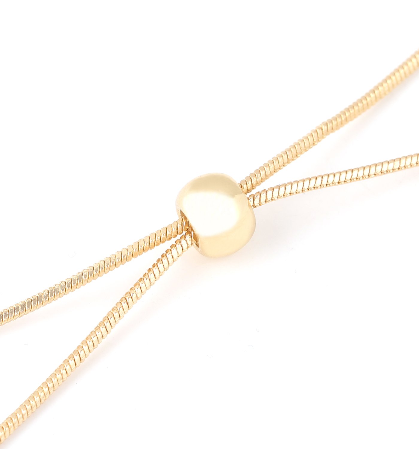 NLCAC Chain Tassek Necklace Delicate Snake Chain with Tassel Pedant Lariat Y Necklace for Women,Girls (Gold Tone)