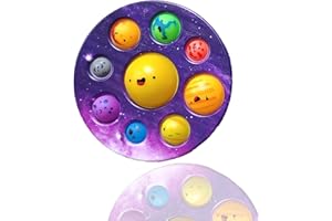 Kluyuexin Planet Simple Bubble Dimple Fidget Popper, Planets for Kids Solar System Toys, Simple Bubble Dimple Fidget Toys for Kids Stress Relief Anti-Anxiety ADHD (Starry sky3)