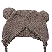Tangc Newborn Baby Girl Boy Photography Prop Photo Crochet Knit Costume Bear +Hat Set (Brown)