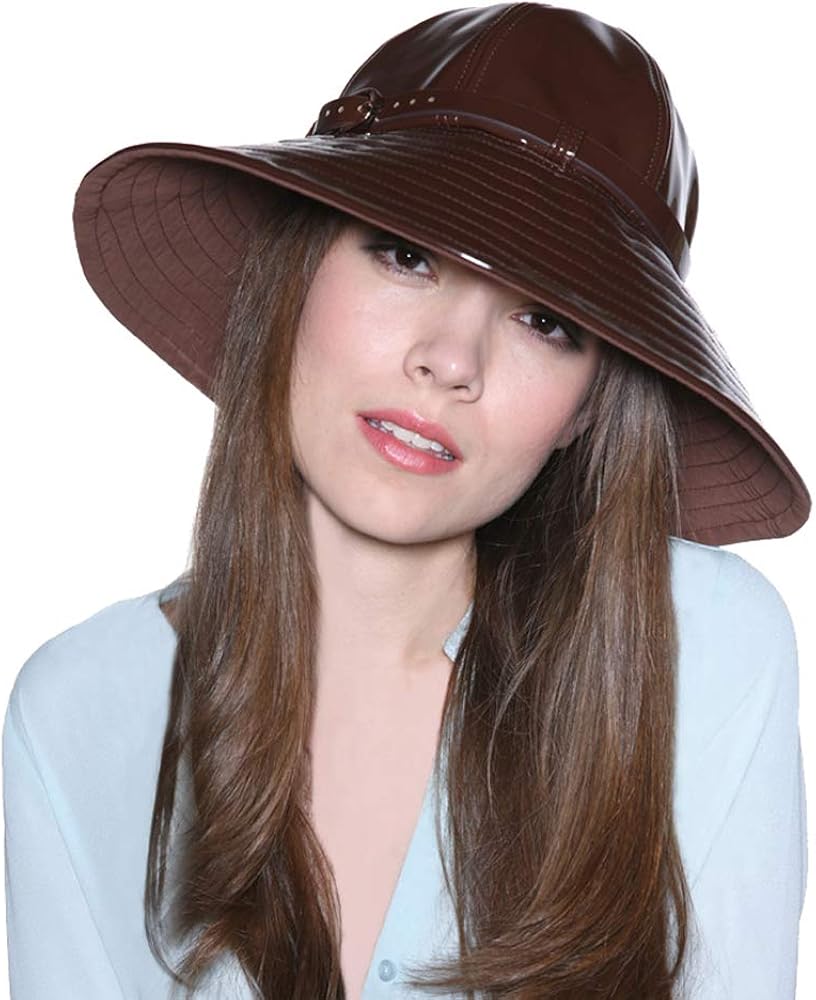 VINRELLA Rain Hat for Woman with Adjustable Chin Strap, One Size Fits