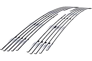 APS Compatible with Chevy Silverado 1500 1999-2002 & 2500 3500 99-00 & Suburban Tahoe 00-06 Main Upper Stainless Polished Chrome 8x6 Horizontal Billet Grille Insert C65701S