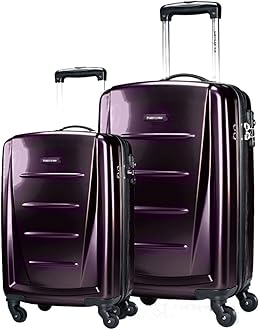 Samsonite Winfield 2 Hardside Expandable Luggage with Spinner Wheels (Purple, 2-Piece Set (20/28))