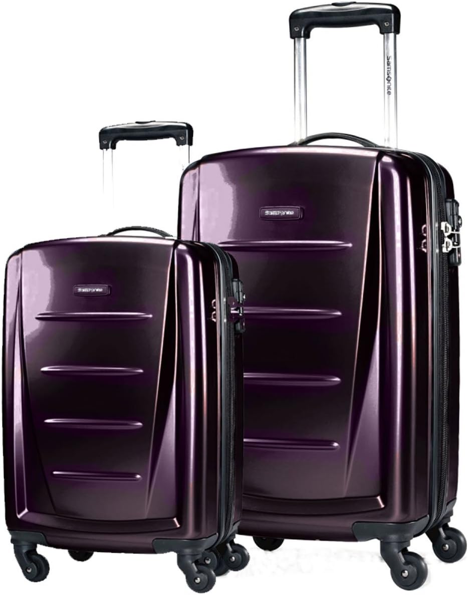 Samsonite Winfield 2 Hardside Expandable Luggage with Spinner Wheels (Purple, 2-Piece Set (20/28))