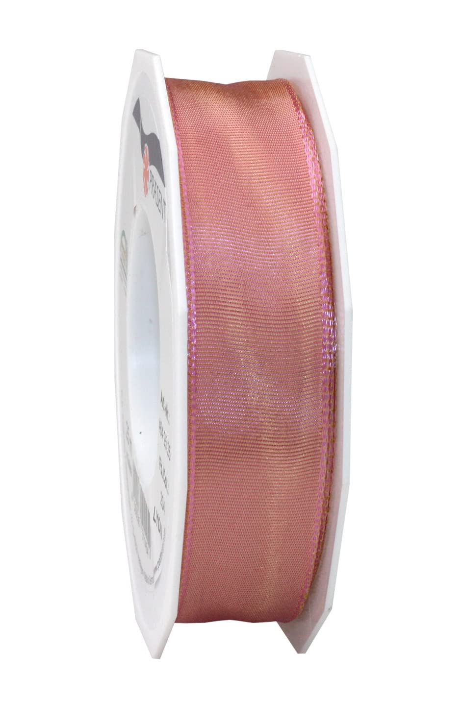 Präsent - Lyon Wired Taffeta Ribbon Blush 25 mm Width, 25 m Length — image 1