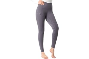 Harrison Howard Women's Full Seat Silicon Grip Equestrian Breeches Horse Riding Tights High Waisted Leggings