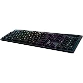 Logitech G915 LIGHTSPEED RGB Mechanical Gaming Keyboard, Low Profile GL Tactile Key Switch, LIGHTSYNC RGB, Advanced Wireless