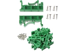 ANMBEST 20Sets C45 PCB DIN Rail Mounting Adapter Circuit Board Bracket Holder Carrier Clips for 35mm 15mm Din Rail Green