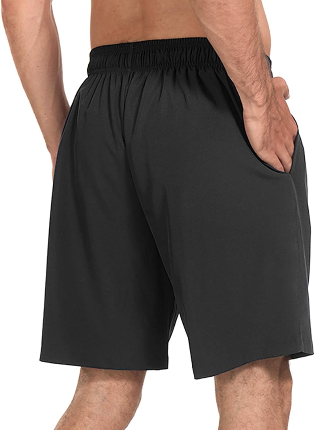 M MOTEEPI Mens 8" Short Running Shorts with Mesh Liner Quick Dry