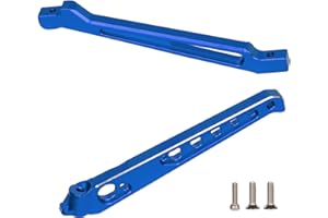 MOSHNOLY Aluminum Alloy HD Chassis Brace Set for Front Rear Brace for Arrma 1/8 Typhon/Notorious/Outcast/Senton 6S BLX Upgrade Parts Aluminum Center Cars Hopups,Replaces ARA320555,Hop Ups Support Frame