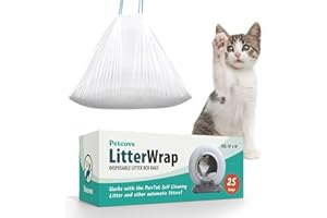 PetCove Automatic Cat Litter Box (75L) - App-Control, Smart Weight Monitoring & Integrated Safety Protection (Cat Litter Bags