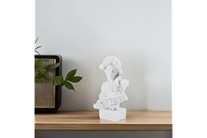 Artemis Resin Bust Statue Greek Mythology Roman Goddess Sculpture White Decorative Figurine for Living Room Bedroom Shelf Col