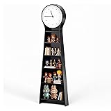 Ryoko Floor Clock Bookshelf, 5-Tier Storage Cabinet