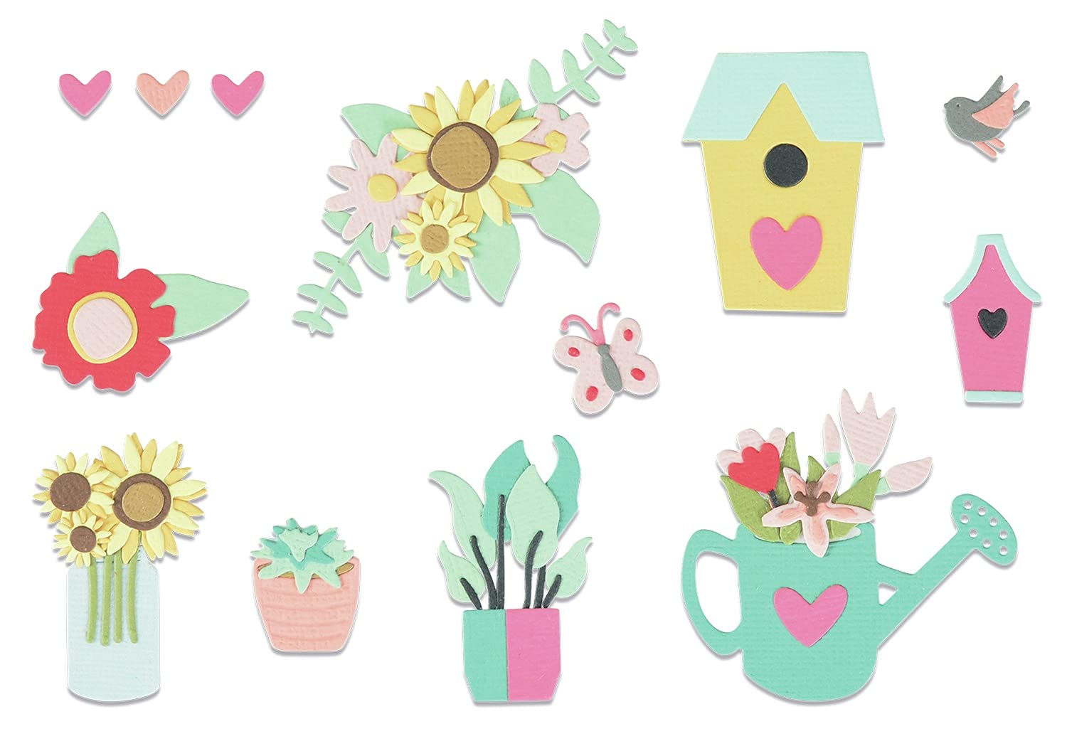 Sizzix Thinlits Die Set 5PK - Floral Garden by Jessica Scott, 665341