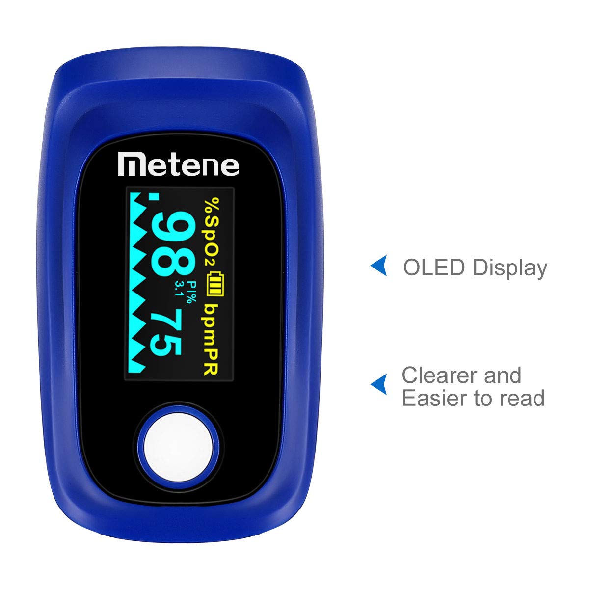 Metene Fingertip Pulse Oximeter With OLED Display Blood Oxygen