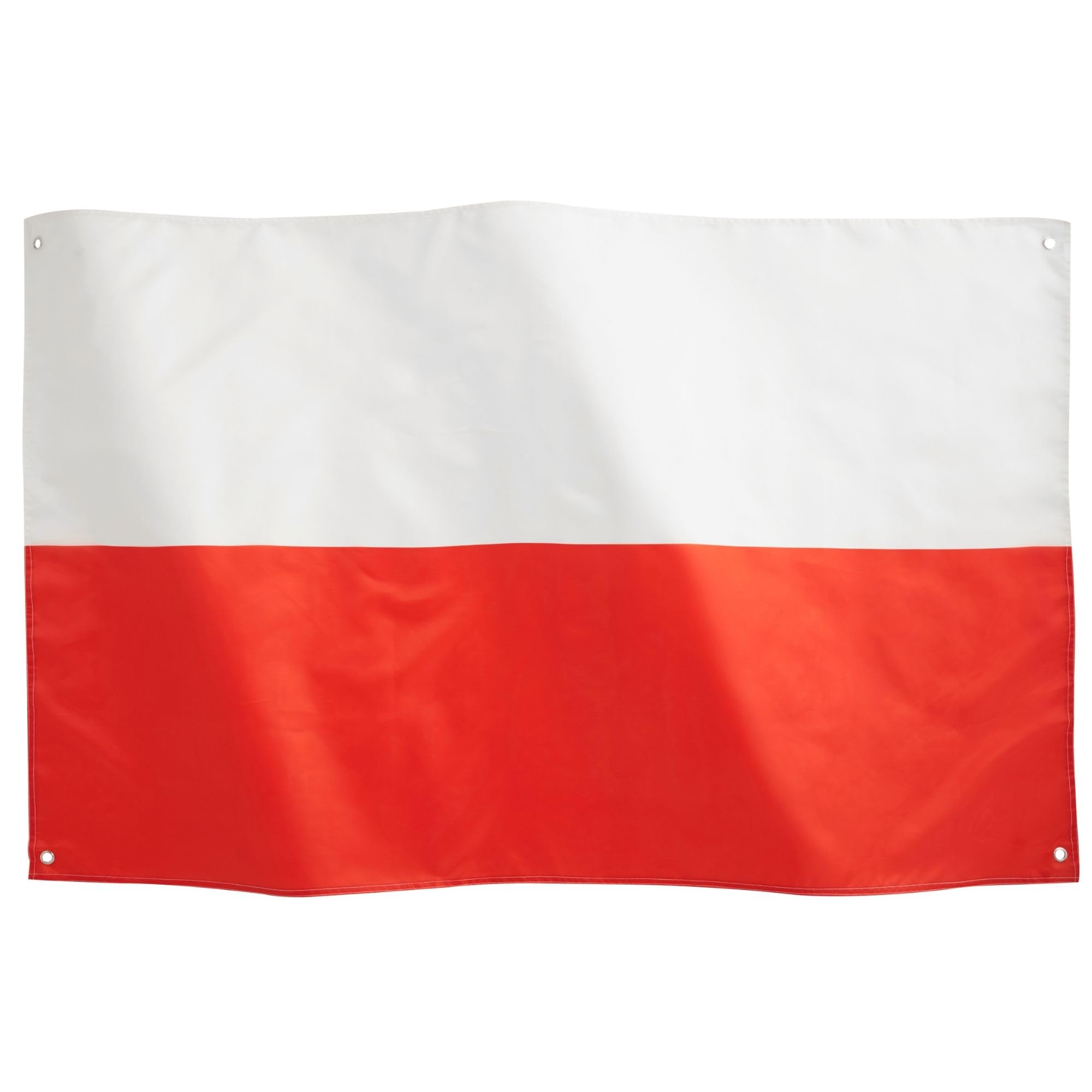 Runesol Poland National Flag 3x5, 91x152cm, Polska Flaga 4 Grommets, Brass Eyelet in Every Corner, Poland Banner, Premium Flags, Waterproof, Inside, Outside, Epiphany, Constitution Day — image 1
