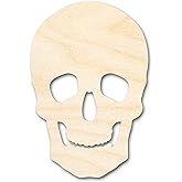 Unfinished Wood Skull Shape Halloween Spooky Craft up to 46