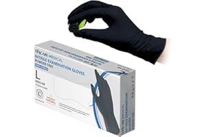 TRICARE MEDICAL Nitrile Exam Gloves, Low Derma, Chemo Drug Tested, Latex free, Powder free, Berry Black, 3.5 Mil, S/M/L/XL