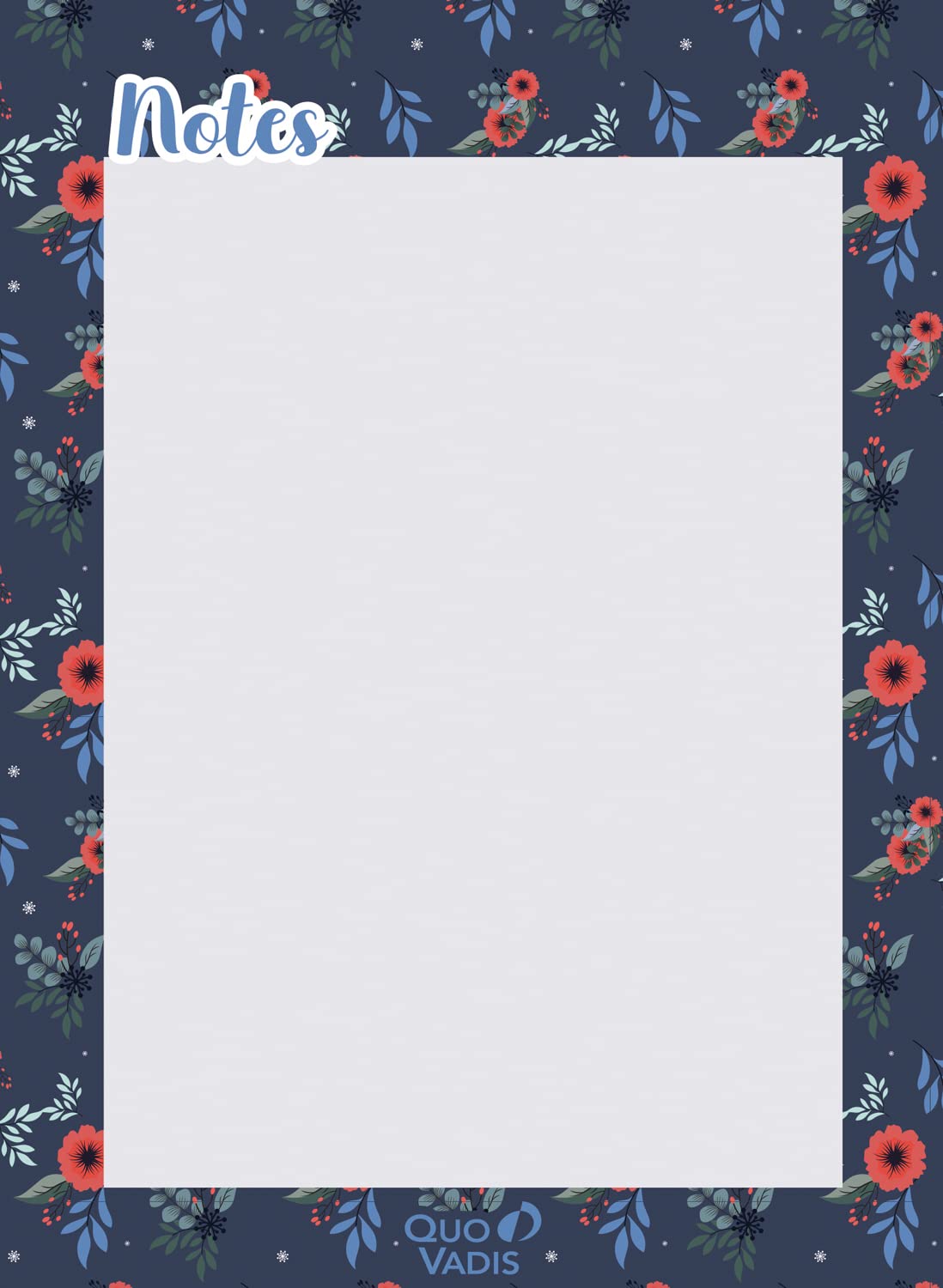 QUO VADIS - Collection: Daisy Note Block 11 x 15 cm 11 x 15 cm - Blue