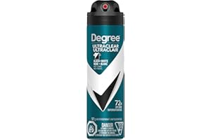 Degree Men UltraClear Black + White Dry Spray Antiperspirant anti-stain deodorant for men with 72h protection, 107g