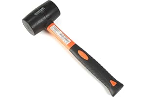 Edward Tools Rubber Mallet Hammer 16 oz - Durable Eco-friendly Rubber Hammer Head for Camping, Flooring, Tent Stakes, Woodwor
