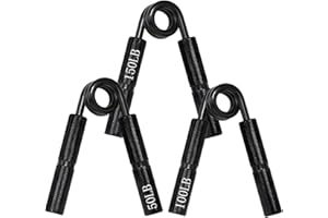 Adomove Black Metal Hand Grip Strengthener Including 50LB-350LB Non-Slip Heavy Duty Grip Strengthener for Forearm Hand Workout, Home Gym, Grip Trainer