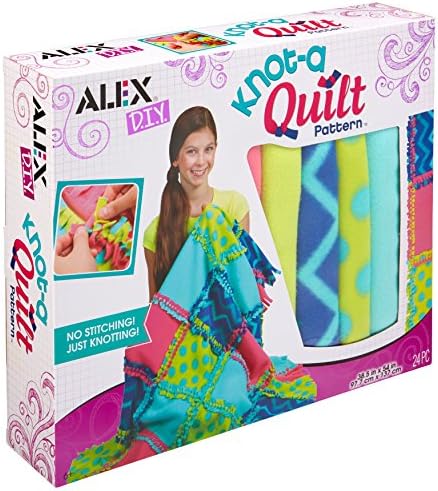 Alex DIY Knot-A-Quilt Sample Youngsters Artwork and Craft Exercise