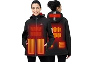 iHood Women's Heated Jacket with Battery Pack Waterproof Winter Outdoor heated Jacket for Women Heating Jacket coat
