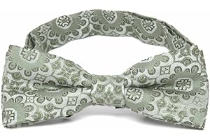 tiemart Boys' Pre-Tied Adjustable Band Collar Bow Tie For 0 to 10 Years Old