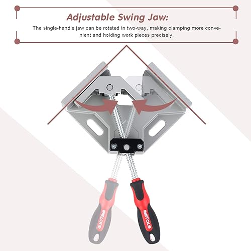 4Pcs 90 Degree Right Angle Clamp Corner Mate Woodworking Hand Fixture Clips DIY Picture Frame Corner Clip Positioning Tools Fixi - 13