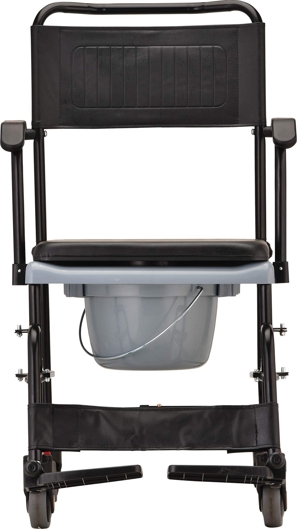 NOVA Drop Arm (for Easy User Transfer) Transport Chair Commode, Rolling