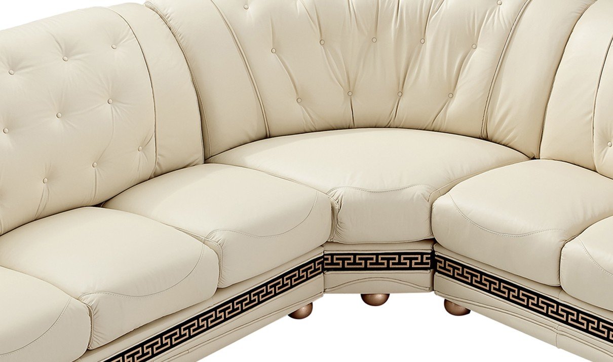 Versace Beige Leather Sectional Sofa In Traditional Style on Galleon Philippines