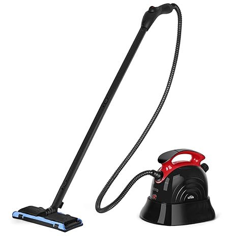 SIMBR Dampfreiniger Dampfmop Boden, maximaler Reinigungsradius 4m, mit 1.1L Wassertank, multifunktional inklusive 13 Zubehörs