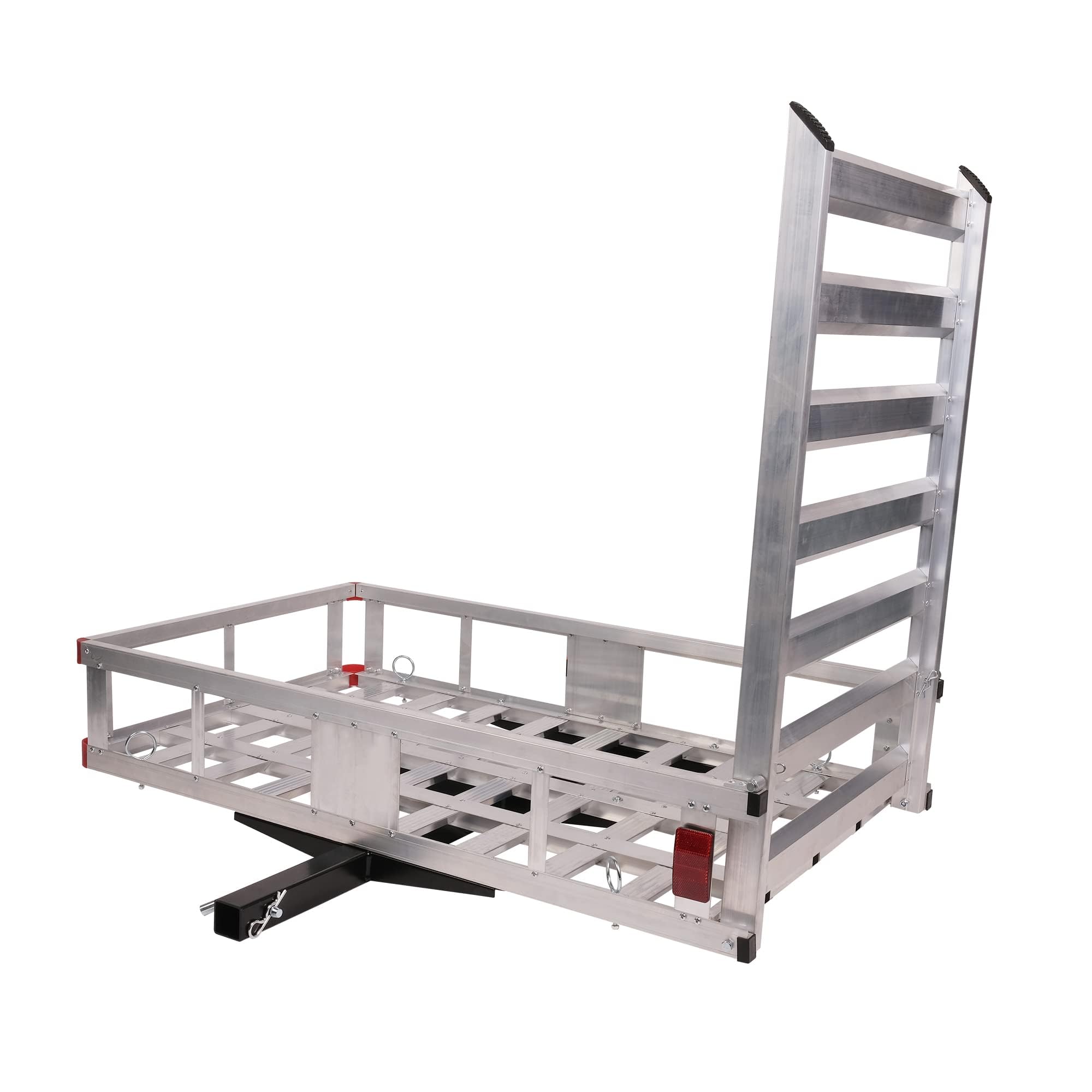 Shipping Container Riding Mower Ramp Mua CARSTY Hitch Cargo Carrier 500LBS Utility Basket with 41.5