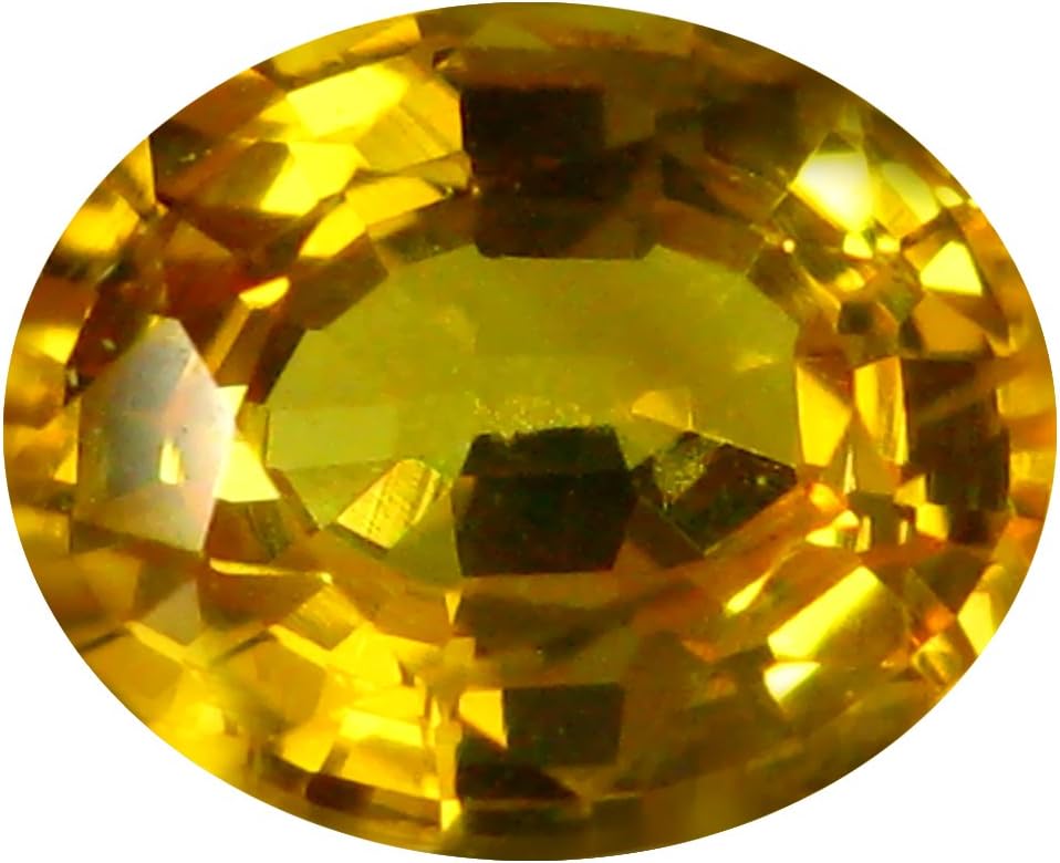 0.80 ct PGTL Certified AAA+ Oval Cut (6 x 5 mm) IF Clarity Ceylon Yellow Sapphire Loose Gemstone