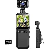 4K Body Camera with Audio and Video Recording Mini Wearable Body Worn Cam Sports & Action Video Cameras with 64G Card