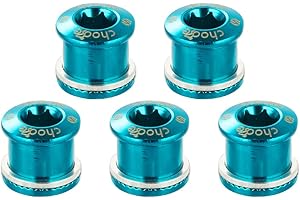 Chooee Single/Double Chainring Bolts， M8×6.5mm Bicycle Chainring Bolts&Nuts Set,Blue