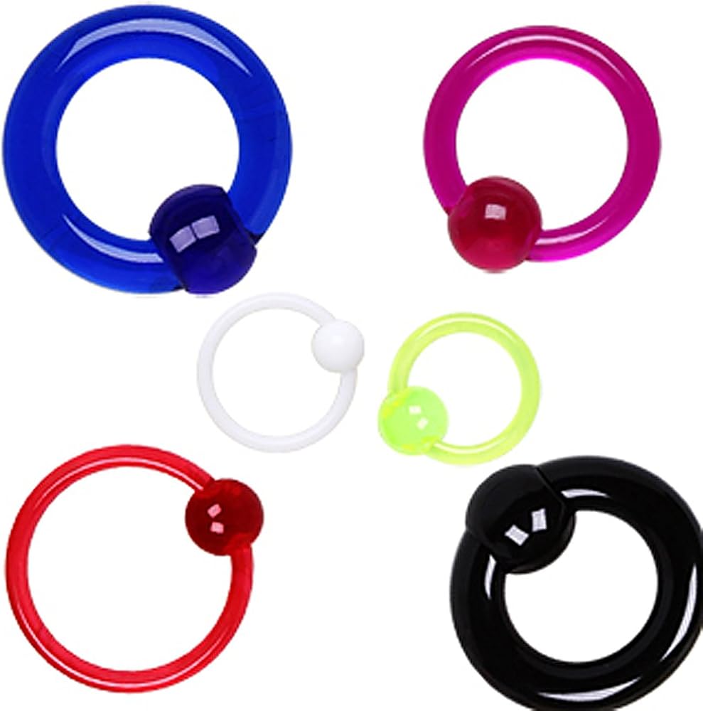Sold As A Pair 16ga L 1 4 Uv Acrylic Fake Plug With O Rings Faux Body Piercing Jewelry Body Jewelry Knp Tech Com