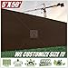 ColourTree 5' x 50' Brown Fence Privacy Screen Windscreen Cover Fabric Shade Tarp Netting Mesh Cloth - Commercial Grade 170 GSM & Cable Zip Ties Included - We Make Custom Size