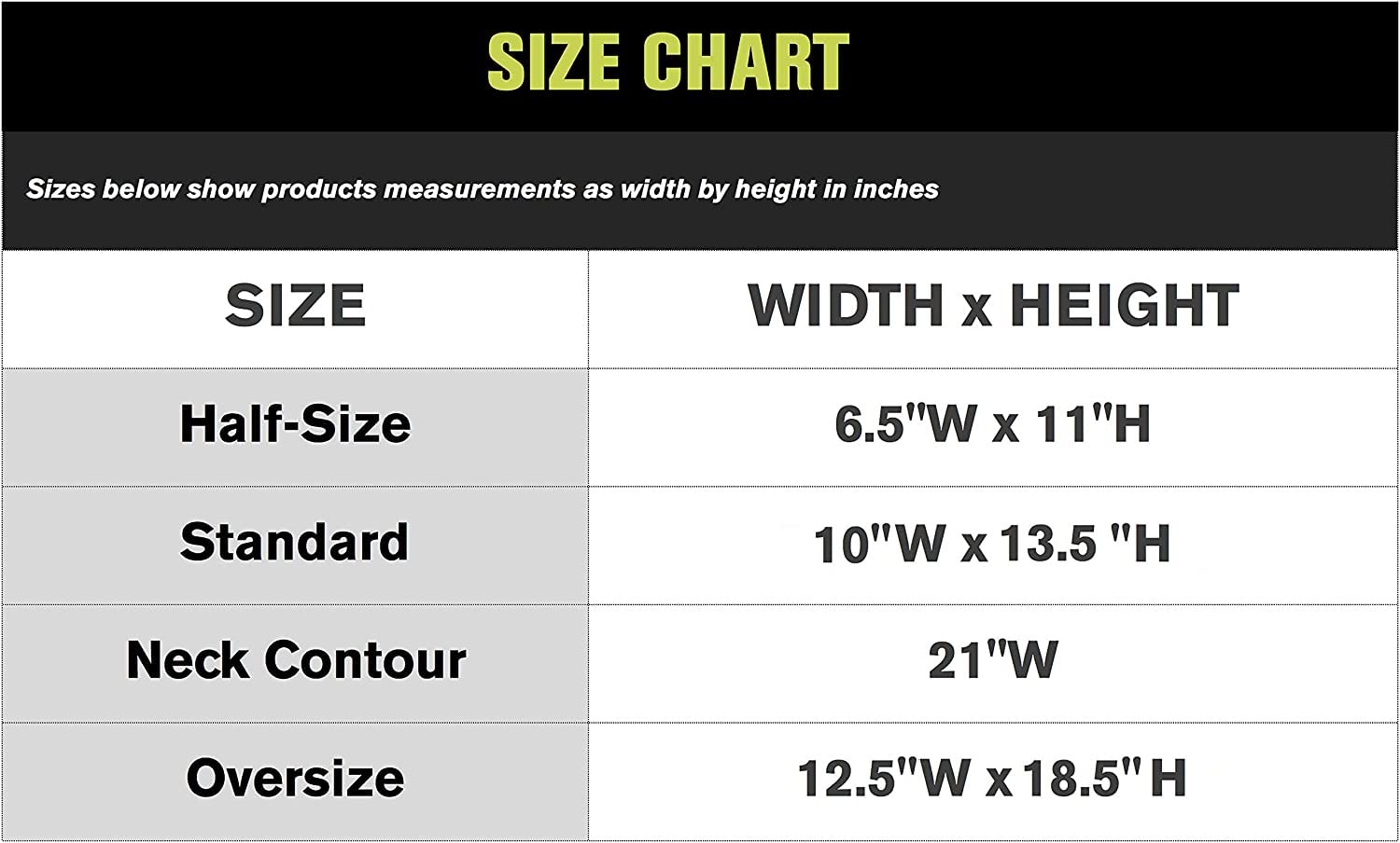 Chattanooga ColPac - Black Polyurethane - Half Size - 6.5 in x 11 in