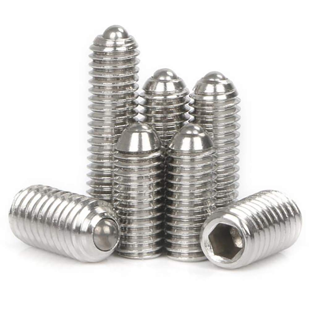 M4 x 12mm Stainless Steel Hex Socket Spring Ball Point Grub Screws 20pcs