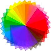 30 Pack Gel Light Filter Color Correction Colored Overlays Transparent Color Film Lighting Gel Filter Plastic Sheets Correction for Lamp, Headlight, Photo Studio Strobe, LED, Headlight Film
