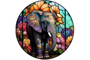 TIWABB Stamped Cross Stitch Kits - Elephant Embroidery Kits for Beginners Adults,11 CT Animal Patterns Dimensions Counted Cross Stitch Kits Arts Craft Kits13.8 x 13.8inch