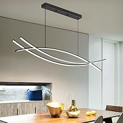 Matven Modern Chandelier, Linear Pendant Light LED