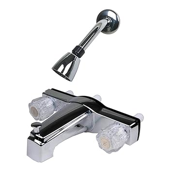 2 Valve Diverter 8 On Center Valves Chrome Mobile Home Rv Tub